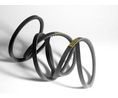 Cogged Wedge Belt, 8 x 900mm, Black